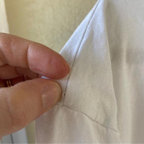 TOPSHOP White Boxy Lace Trim Mid sleeve crop Top Size 10 - Picture 8 of 8